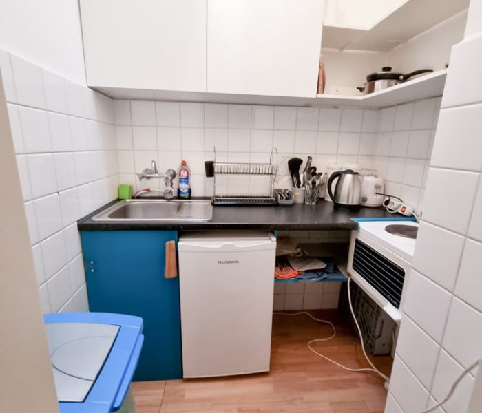 kleine aber feine Küche für eine Übernachtung in der Gaming Wohnung in Braunschweig