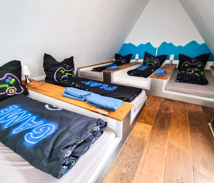 Betten mit einem Gaming Bettbezug in der LAN Wohnung Braunschweig für eine LAN Party